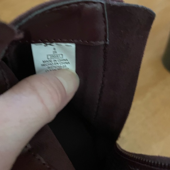 Deep burgundy size 8 booties worn once. - Picture 6 of 8